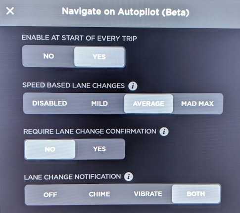 Navigate on Autopilot Options - April 2019