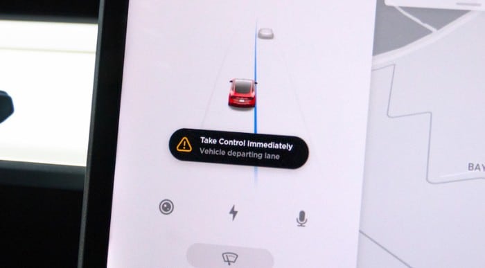 Tesla Lane Departure Avoidance