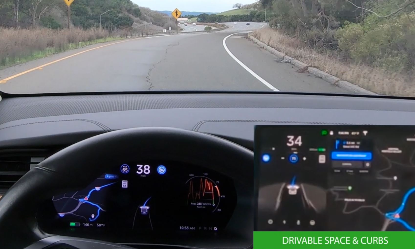 Tesla Autopilot Drivable Space