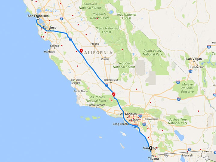 Tesla Trip Navigation with Charging Stops