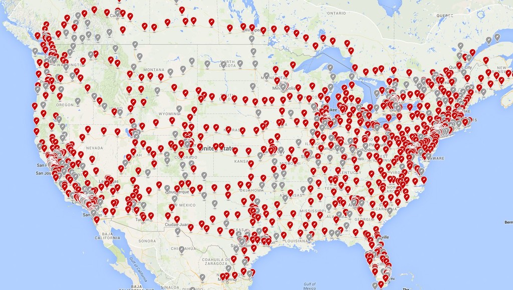 Tesla Supercharging Network - North America