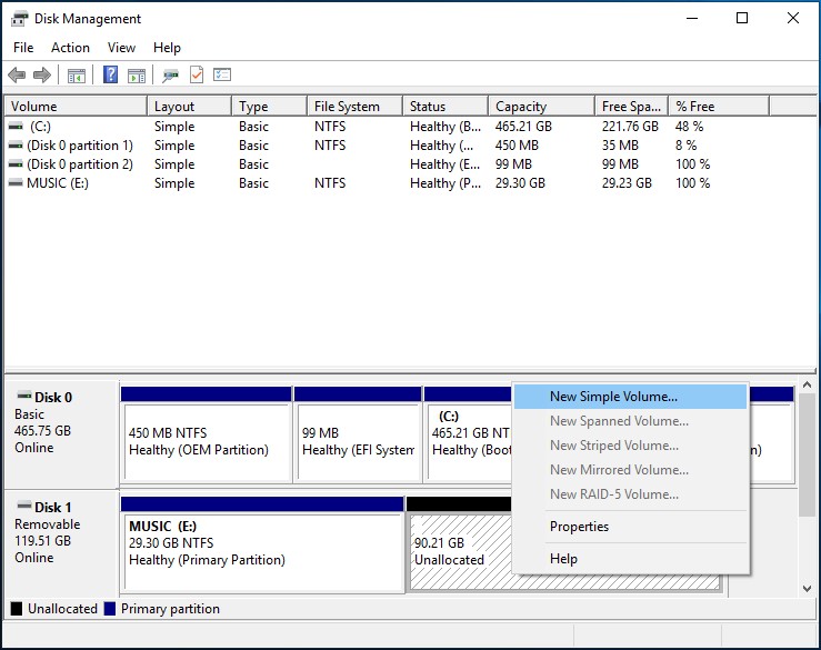 Tesla Dashcam Partition for Music on Windows