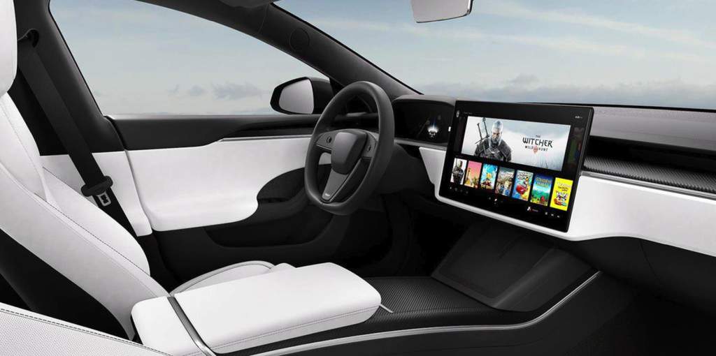 2021 Model S X Yoke Normal Steering Wheel Mockup