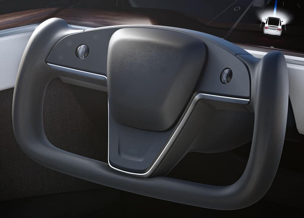 Tesla Model S and X Refresh 2021 - Yoke Steering Wheel